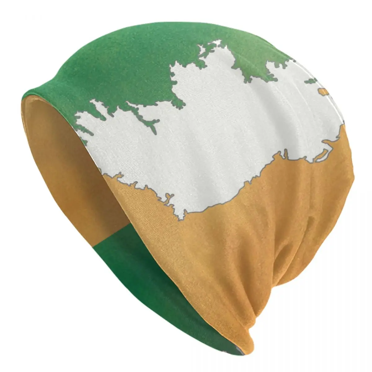 Retro Ireland Map In Irish Flag Bonnet Hats Cool Knitted Hat For Women Men Autumn Winter Warm Patriotic Skullies Beanies Caps