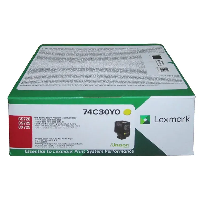 74C30K0 74C30C0 74C30Y0 74C30M0 Original Return Program Toner Cartridge for Lexmark CS720 CS725 CX725 Toner Cartridge