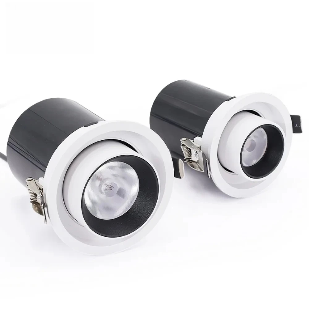 JOYINLED 10W Embedded Spotlight Round COB Concealed Telescopic Spotlight Lamp Shopping Mall Clothing Store LEDspotlight Lighting