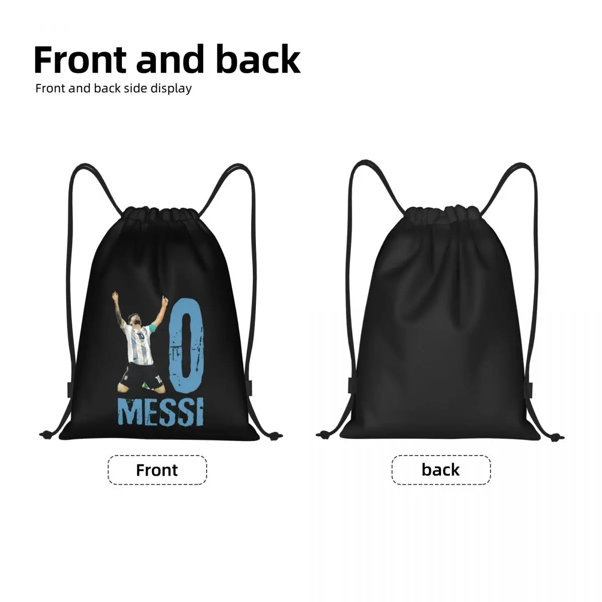 Saco De Ginásio De Cordão, Premium Cozy Gym Bag, Mochila Messi Geek, 24