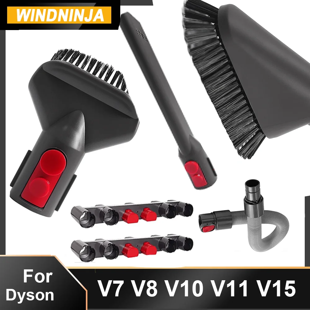 Para aspiradoras Dyson V7 V8 V10 V11 V15: Herramienta de extensión para aspiradora de mano, cabezal de succión plana, cepillo para colchones (pieza de reparación)