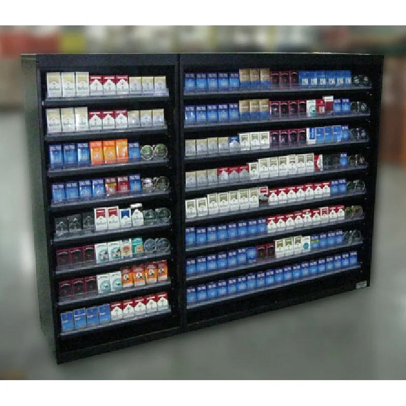 Aangepaste, Meerlagige Houten Rek Rook Winkel Showcase Tabak Winkel Display Met Led Lightbox