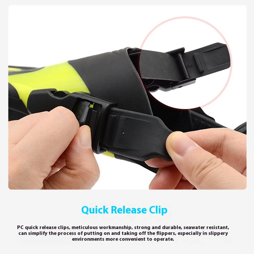 

1 пара ремней для ласт с быстросъемными пряжками, регулируемые ремни для ласт из TPR, замена ремней для плавания и дайвинга