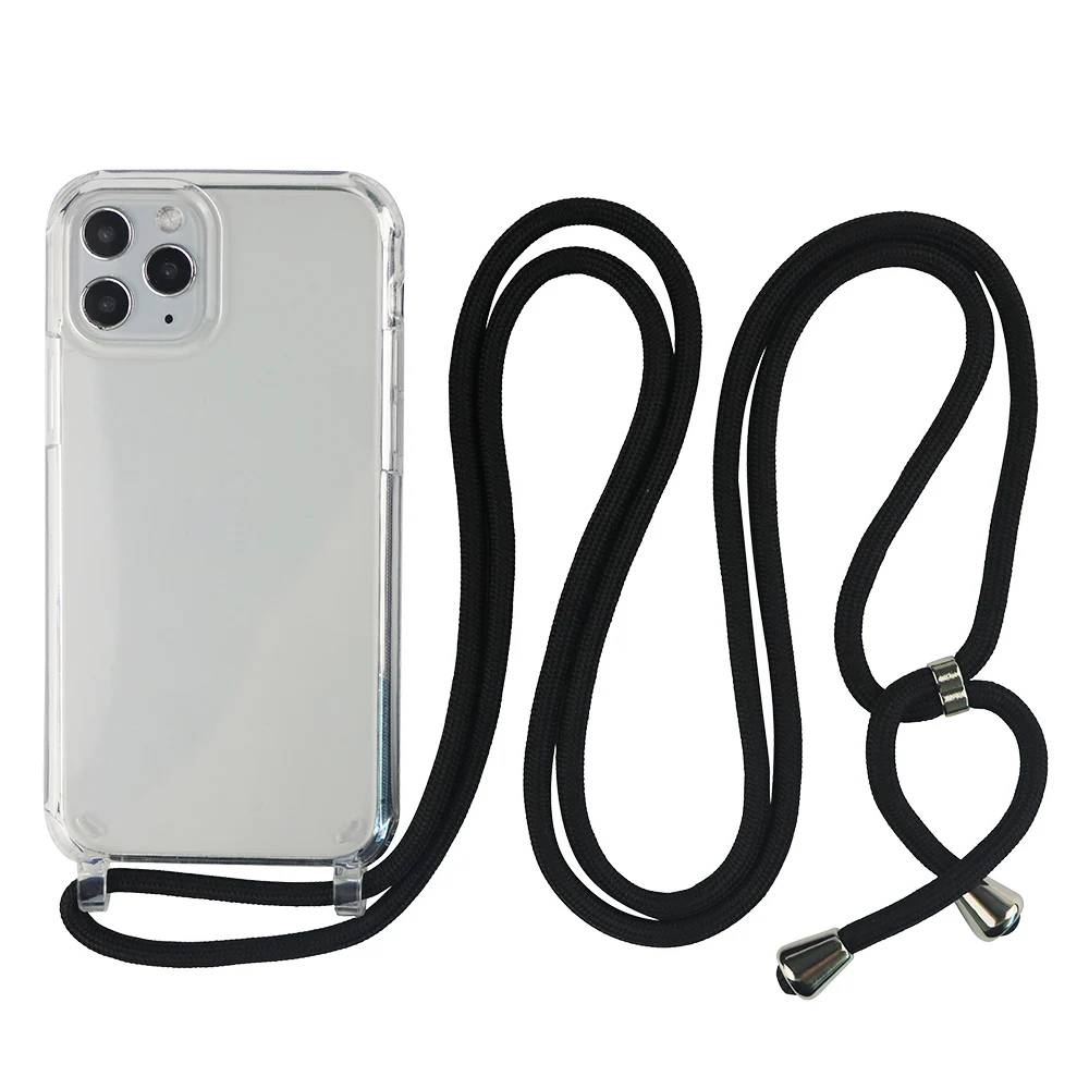 Crossbody Necklace Cord Lanyard Transparent Case For iPhone 13 Pro Max 12 11 Mini 7 8 Plus X XR XS SE 2020 Strap Hang Rope Cover