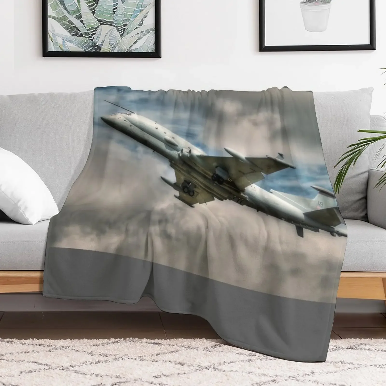 Nimrod MRA4 - Maritime Patrol and Attack Aircraft Throw Blanket Giant Sofa Personalized Gift Blankets