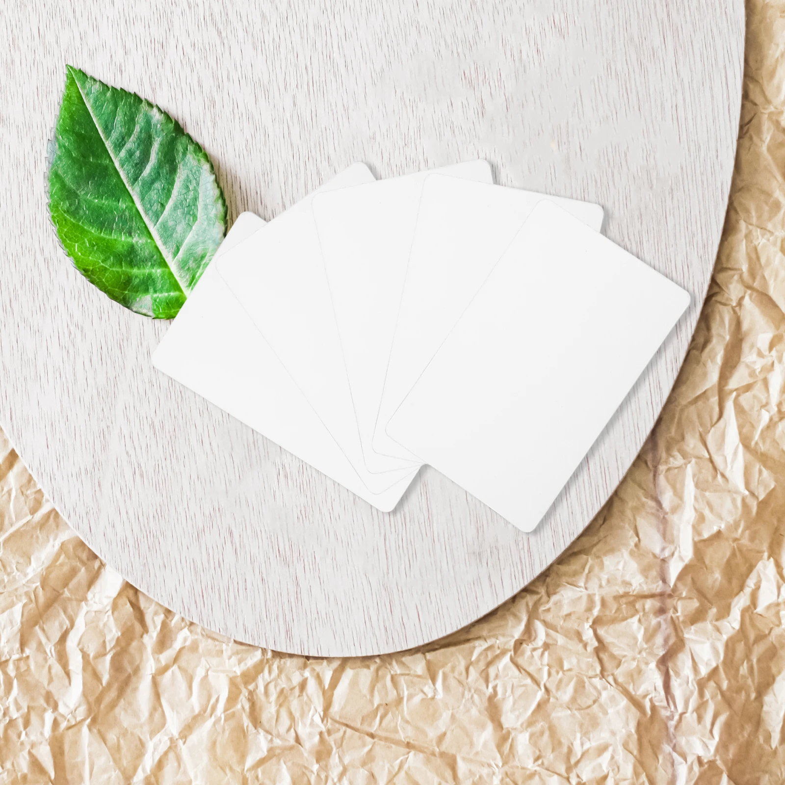 

100Pcs PVC Name Card Dual-Side Blank Tags for Gift DIY Tag Unfinished Craft Cards Printable Price Cards Luggage Labels