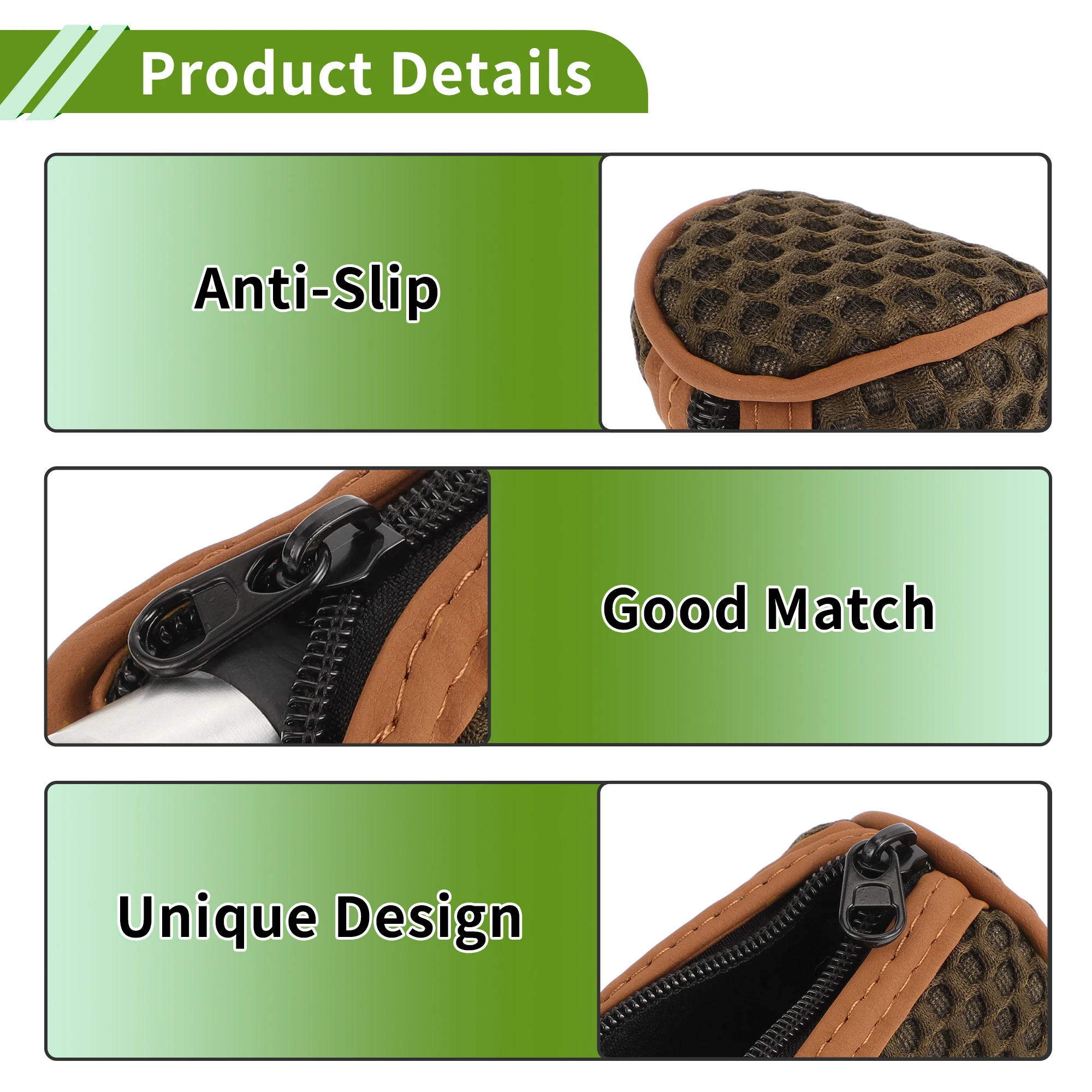 Uxcell Universal Automatic 6 Style Nylon Zipper Car Shift Hand Gear Knob Lever Cover Protector 12x7cm