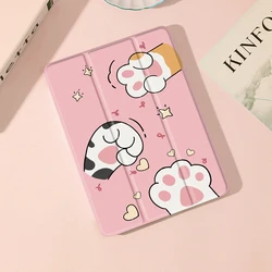 Cute Cat Paw Case For iPad 9th/ 8th/ 7th Generation 10.2 inch Case,For MiNi 4/5/6 Cover,with Pencil Holder,Auto Wake/Sleep Cover