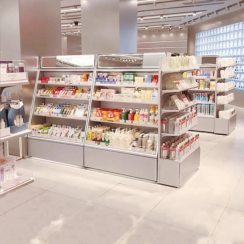 custom.OEM Fashion Cosmetic Showcase Kiosk Wall Mounted Makeup Display Shelf