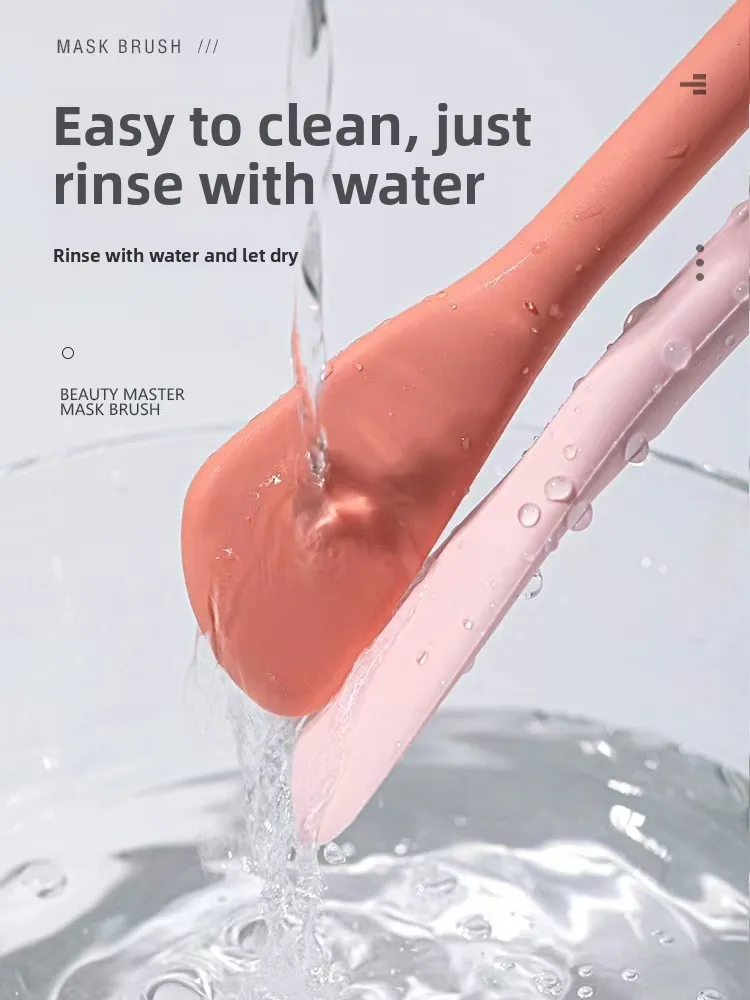 1PC Tweekoppige Siliconen Gezicht Reiniging Scrubber Borstel Gezichtsmasker Borstels Applicator voor Vrouwen Gezicht Make-Up Borstel Huidverzorging