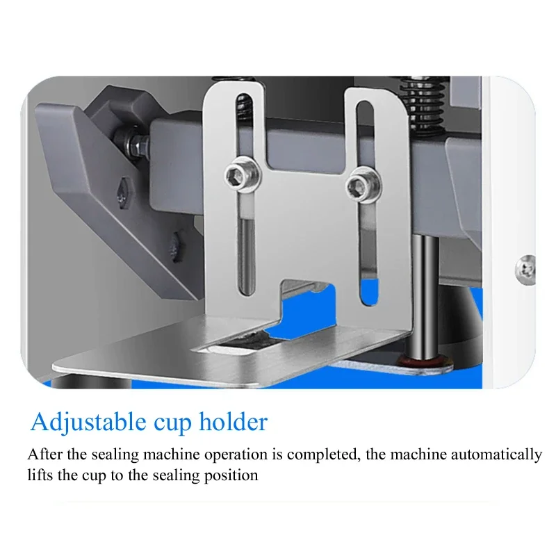 Stainless Steel Fully Automatic Cup Sealing Machine 90 95mm Compatible Plastic Paper Cups for Milk Tea Bubble Tea Shop Commercia
