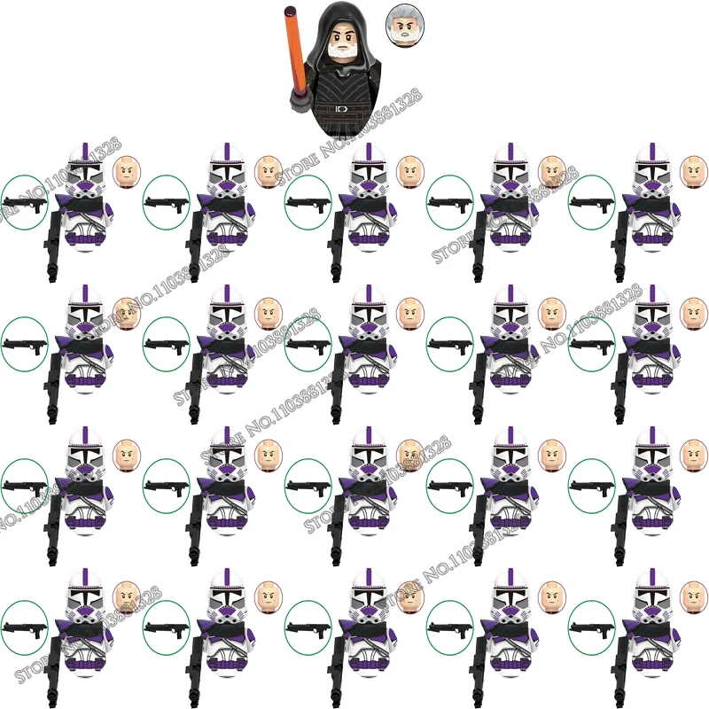 

Star Wars Minifigure21Pcs/Sets Ucs Series Drade Alpha klemmbausteine Captain Soldier militares Action Figures Mini Kids Toys