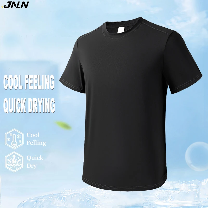 

JNLN Sports T-Shirt Man Trekking Hiking Climbing Running Sports Short Sleeve Tee Stretch Quick Dry T-Shirt Gym Sportswear