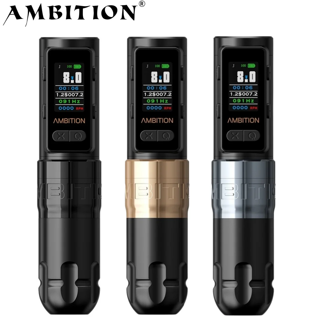 2400mAh Double Bearing Straight Drive Rod Professional Rotary Wireless Tattoo Pen Machine with Billing