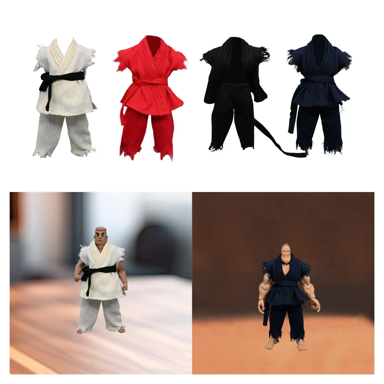 Miniature Figure Uniform 1/12 Scale Judo Outfit for 6 Inch Male Action Figures DIY Clothing Accessories