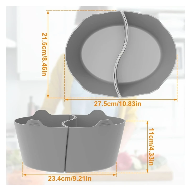 Силиконовые вкладыши для кастрюль для тушения, силиконовый материал, вкладыши для мультиварки, плита для медленного тушения, для