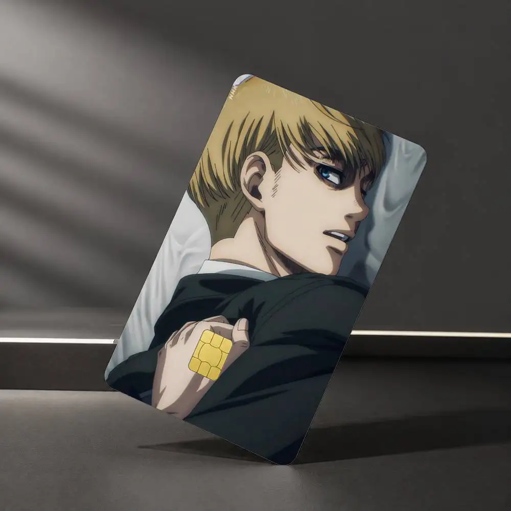 A-Anime Armin Arlert Sticker Film Tape Skin for Credit Card Debit Card Waterproof Stickers