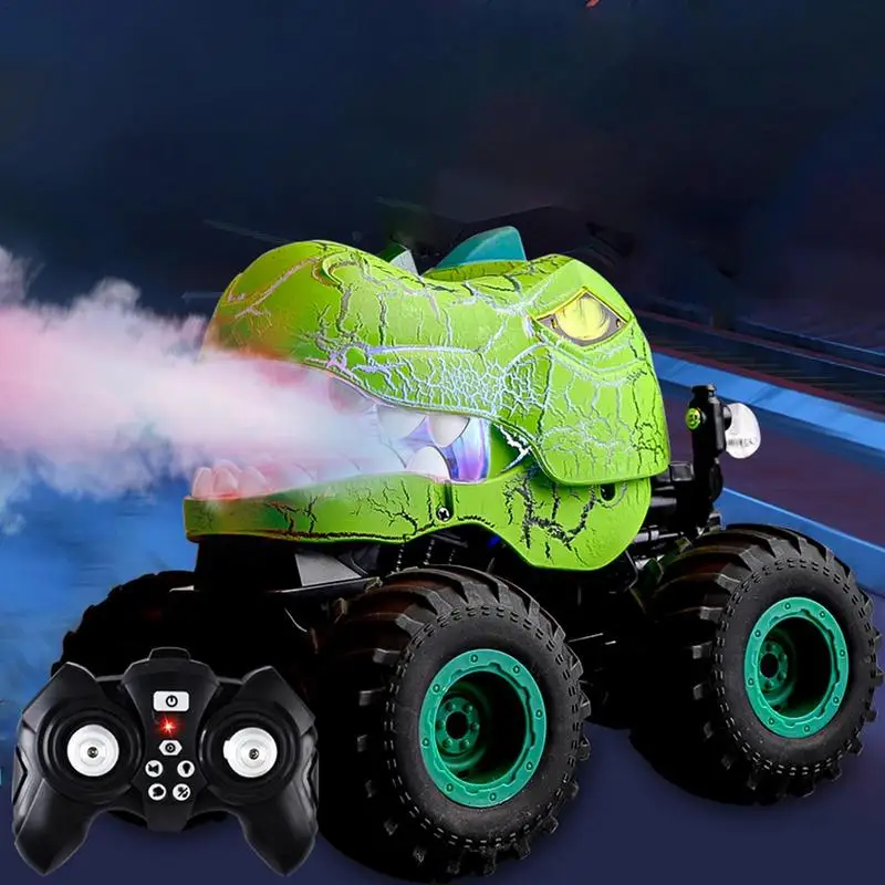 Dinosaurier-Spielzeugauto, 2,4 GHz, RC-Auto, Spielzeug für Kinder, 360 Grad drehbares Dinosaurier-Auto, Spielzeug, 70 Minuten, erweitertes Spiel für Kleinkinder