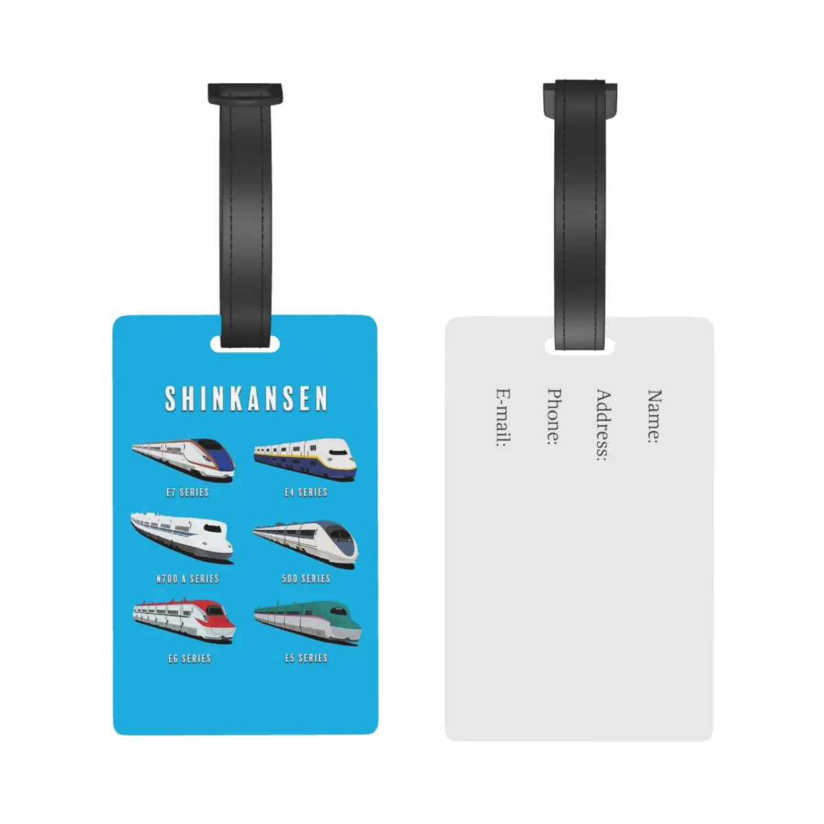 Japanese Shinkansen Bullet Trains Luggage Tags Suitcase Travel Cute Baggage Boarding Tag Portable Label Holder ID Name Address