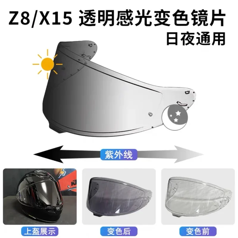 Photochromic Visor for Shoei X-15 X-Fifteen X-SPR PRO RF-1400 NXR 2 CWR-F2R Z8 Tinted Lens Shield Helmet Visor UV-cut Sunshield