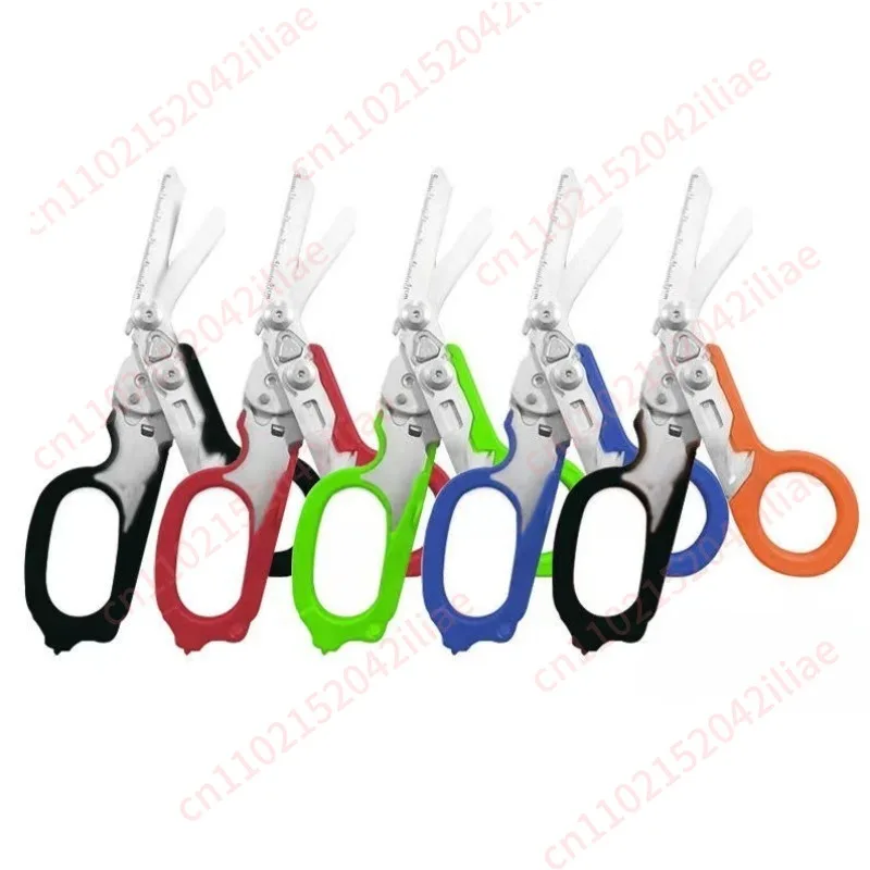 Outdoor tactical folding scissors, multifunctional tactical pliers, emergency medical scissors