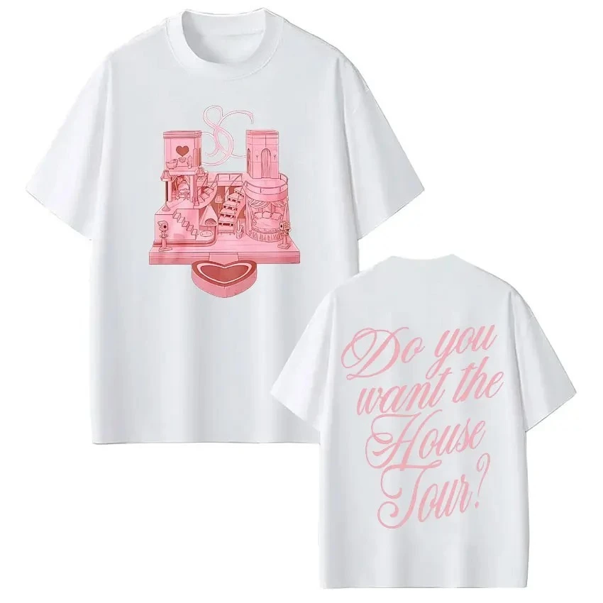 Men Women Fashion T-shirts Do You Want The House Tour Sabrina Carpenter Vintage Print Tshirt Oversized Casual T-shirts Fan Gifts view 2
