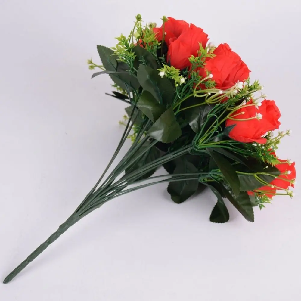 18 Köpfe Echte Glückliche Blume Mini Fotografie Foto Geschenk Valentinstag Blumen 10 Farben Natürliche Simulierte Rose Heimdekoration – Detail 15