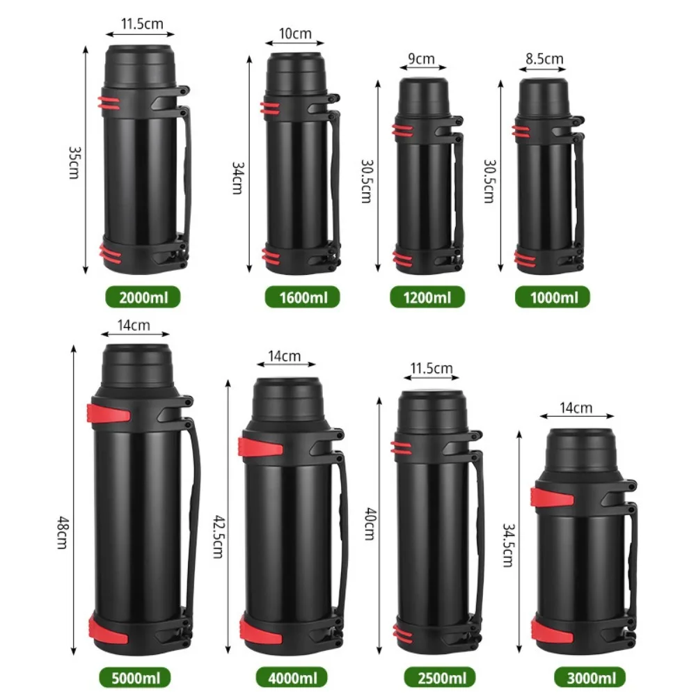 قارورة تفريغ من الفولاذ المقاوم للصدأ ، ترمس سعة كبيرة ، زجاجة ماء معزولة ، كوب سفر خارجي ، حفظ دافئ #6