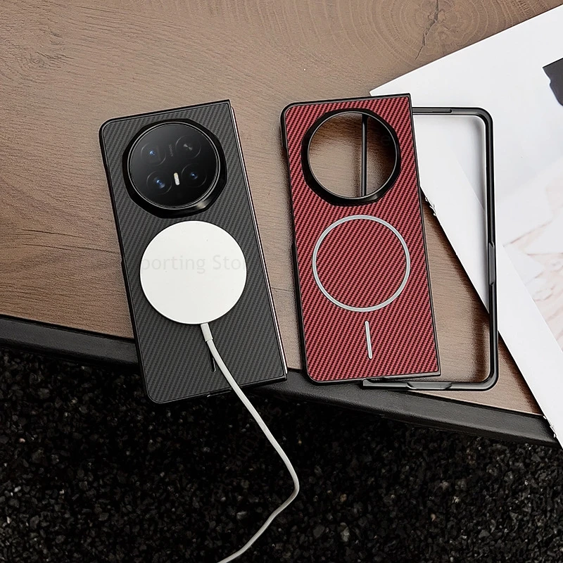 

For Honor Magic V6 For Magsafe Magnetic Phone Fiber Case For HONOR Magic V5 Wireless Charger Magsafing Hard Cover Magic V6 V5 V3