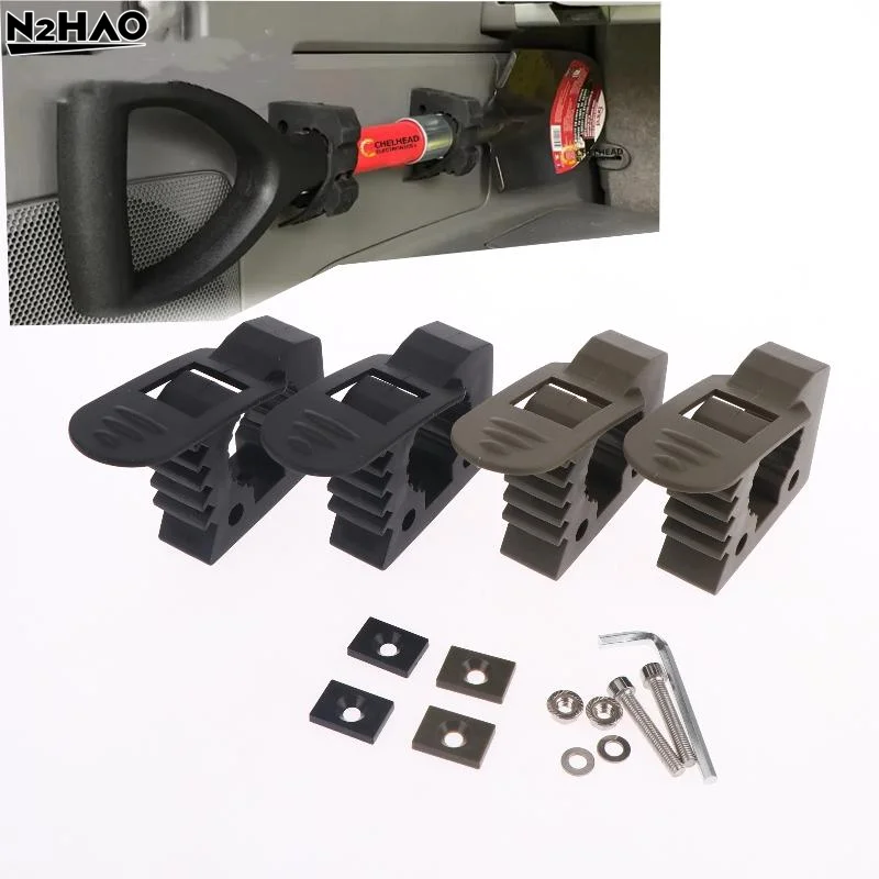 1/2 Sets Rack Overlanding Accessor Quick Release Secure Mount ﻿ Heavy Duty Rubber Quick Fist Clamp Mount Tools Equipment Holder