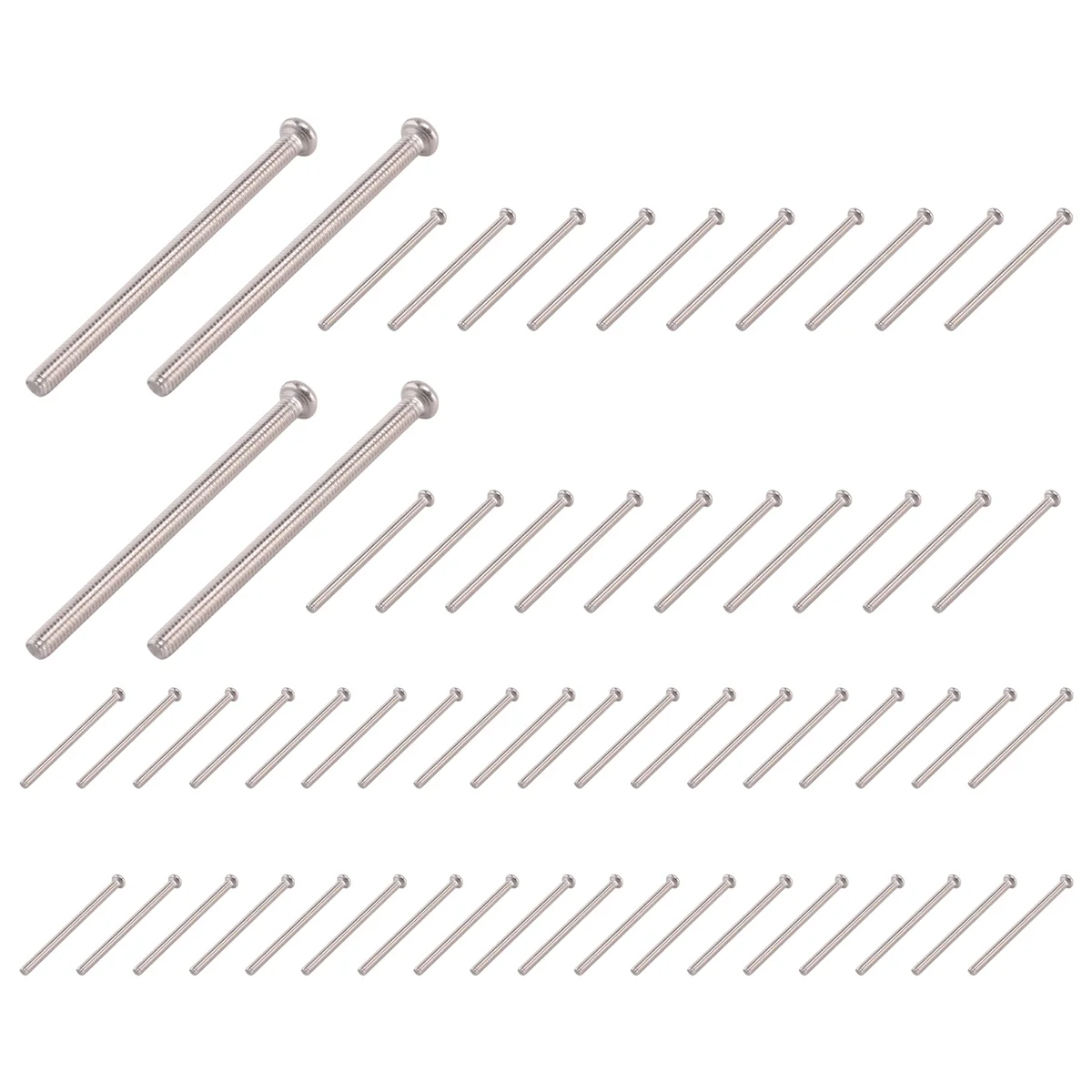 ABFA M2.5 x 40mm 304 Parafusos de cabeça redonda Phillips de aço inoxidável 60 unidades