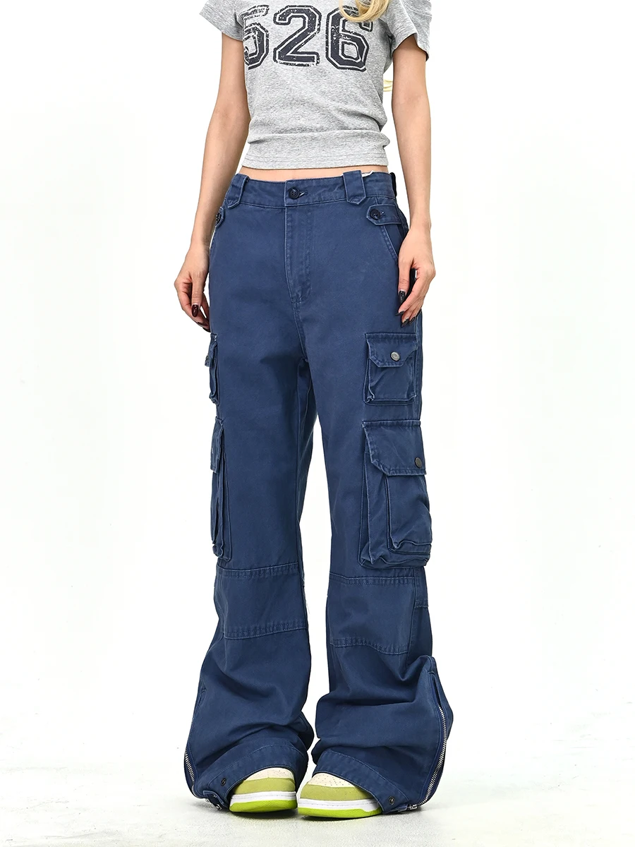 

Loose Straight Leg Jeans Women's Spring 2026 New Sle American Streetwear Floor-Length Trousers Faionable Multi-ket