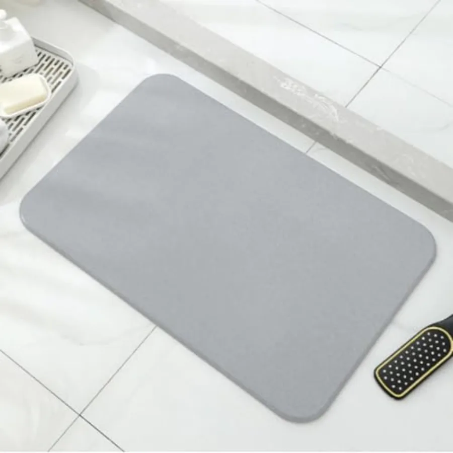 

Stone Bath Mat Quick Dry Diatomaceous Earth Bath Mat Non Slip Absorbent Floor Mat Diatomite Stone Drying Mat for Bathroom Comes