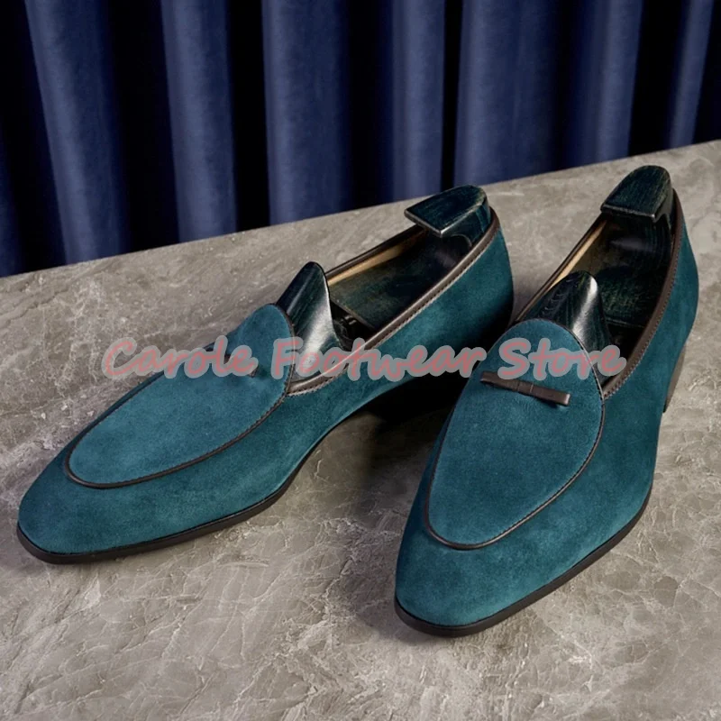 

British Style Business Formasl Dress Loafers for Men Handmade Breathable Genuine Leather Shallow Derby Shoes Male Casual Shoes