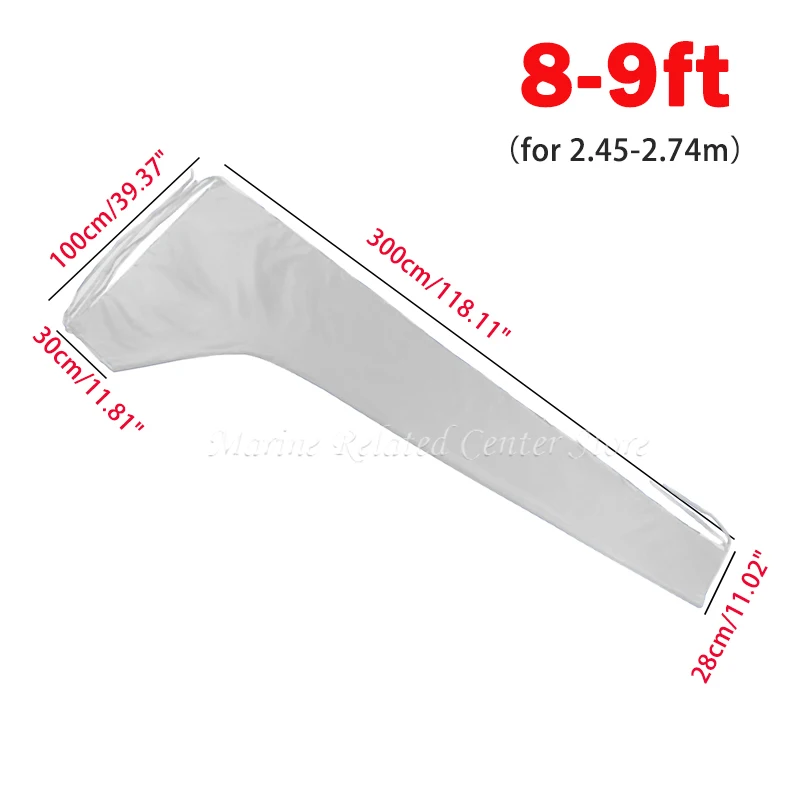 600D Heavy Duty Mainsail Boom Cover, Waterproof Boat Sail Cover, 8-13ft Anti-Wind Cover Sunshade Cover Outdoor Booms Boat Cover