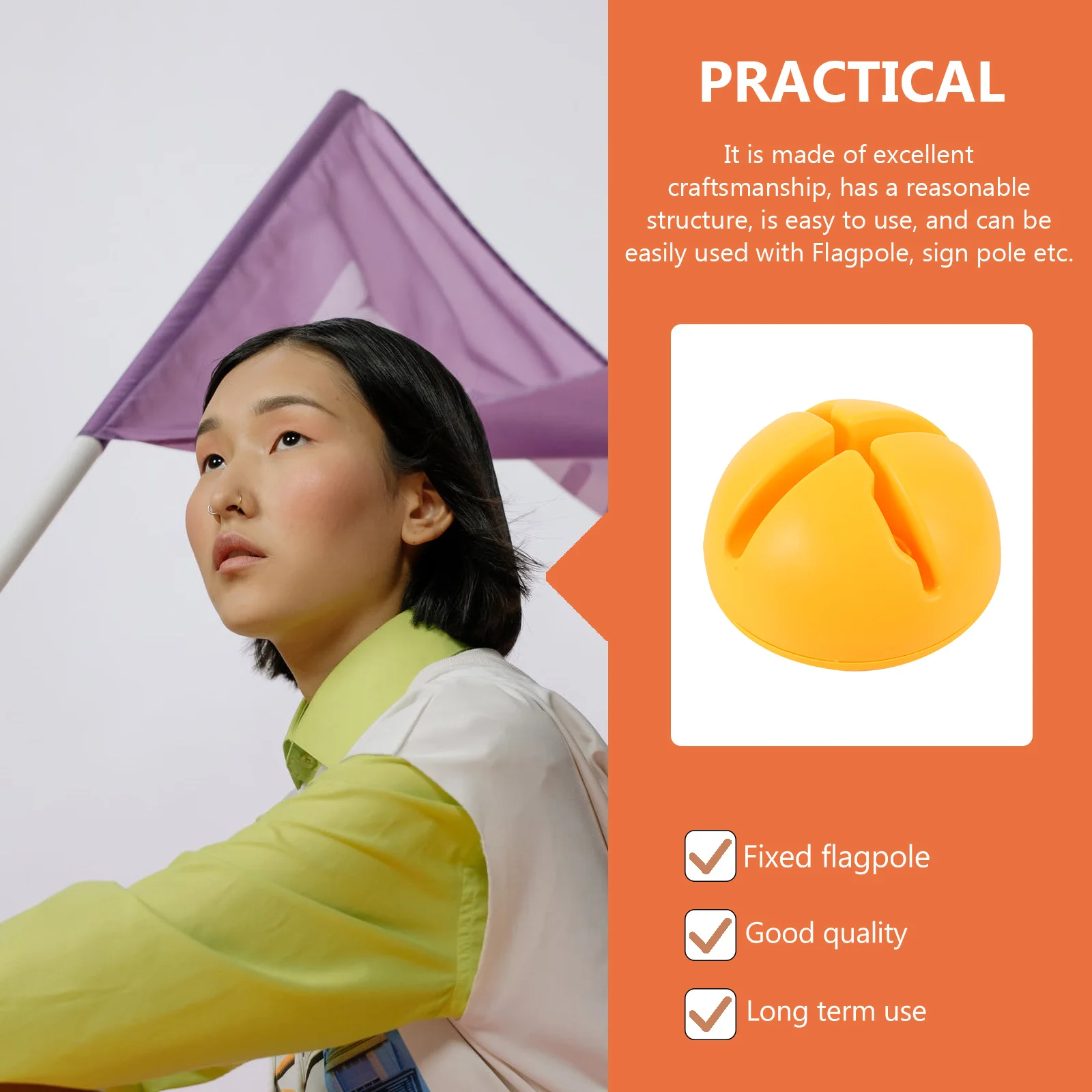 قاعدة حامل سارية العلم لكرة القدم، قاعدة دعم شديدة التحمل لحامل دعم شريط العلم في الهواء الطلق