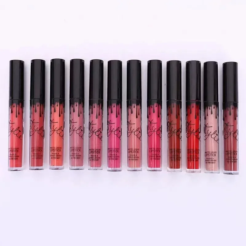 Kylie Matte Waterproof Lip Gloss Set, vários batons, duradouro, tubos de batom hidratantes, mulheres Lip Tint Coametic