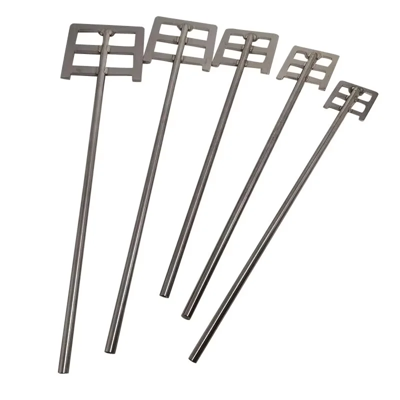 1pcs 304 Stainless Steel Stirring Blade with Leaf-width 60mm or 80mm, Square Stir paddle with rod,Lab Dispersion Anchor Paddle