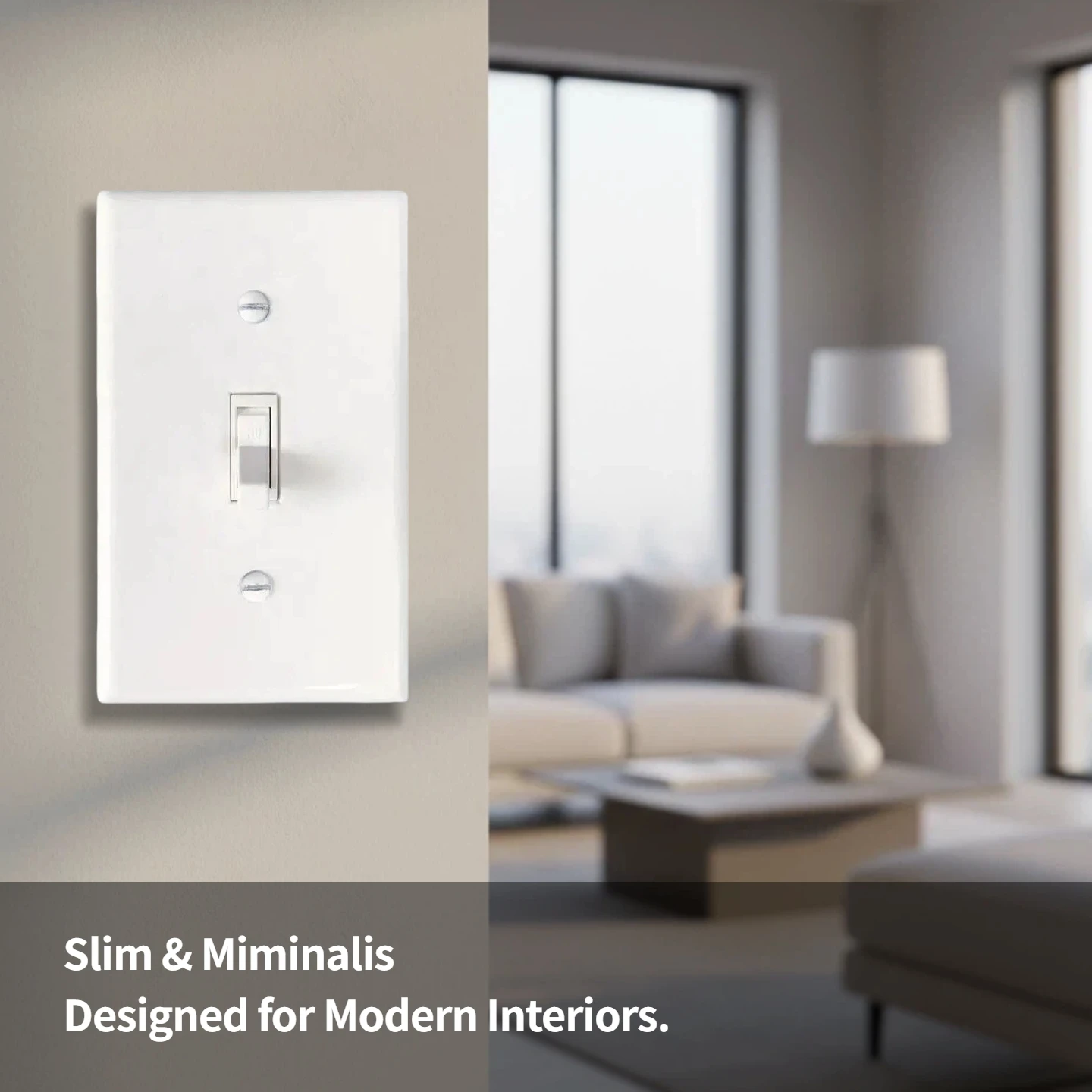 US Standard Toggle Light Switch 15A 120V Single Pole Wall Mount Light Control Switch Residential Commercial Use