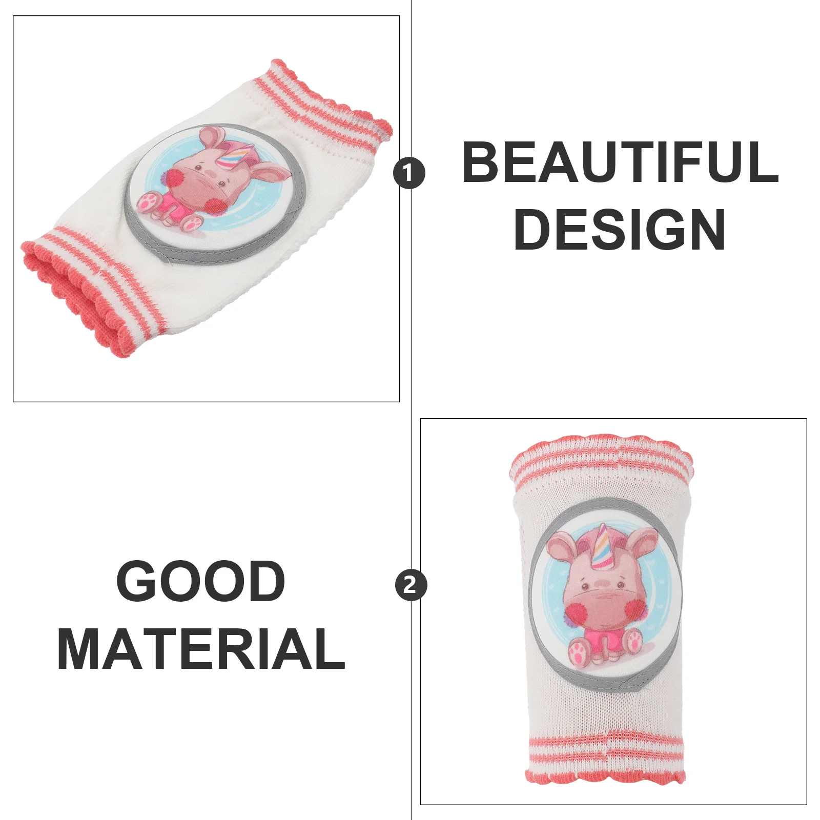 1 Pair Breathable Knee Pads Premium Comfortable Sweat-Absorbing Protection For Cartoon Animal Design