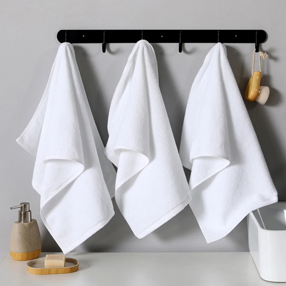 

3pcs White Cotton Bath Towels 100g 32x72 Highly Absorbent Soft Gym Travel Washcloths for Bathroom Kitchen Hotel Spa