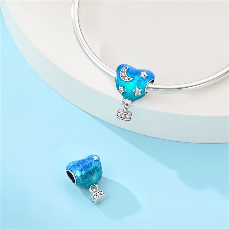 

Original 925 Sterling Silver Free Hot Air Balloon Charms Beads Fit 3mm Original Bracelet DIY Women Exquisite Date Jewelry Gifts