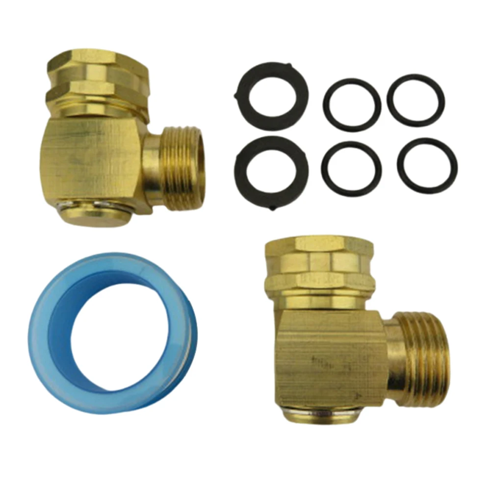 3 4 Inch GHT Internal Thread To 3 4 Inch GHT External Thread Brass Elbow Fitting 3 4 Inch GHT Thread Extra Washers Included