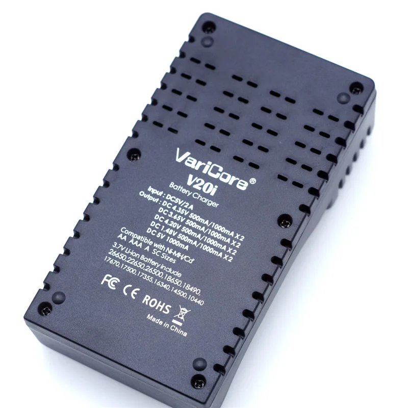 2023 Mới VariCore V20I AA AAA SC/S 18650 26650 18350 16340,14500 10440 26500 Lithium Sắt 3.2V 1.2V 3.7V NiMH Pin Sạc