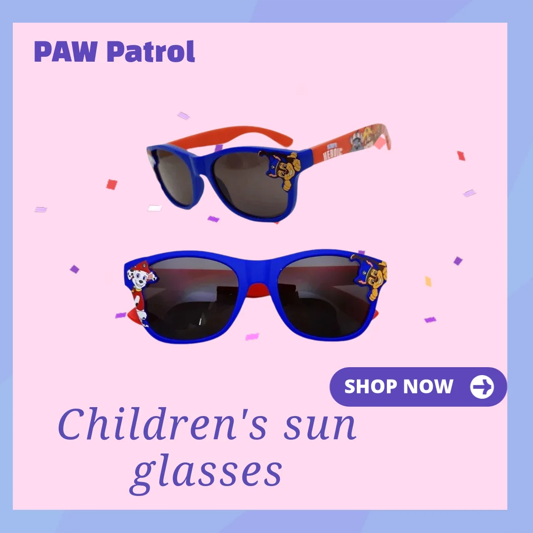 New Paw Patrol Cartoon Sunglasses Chase Marshall Anime Dog Print Ultraviolet-proof Glasses Kids Girls Summer Sunscreen Sunnies