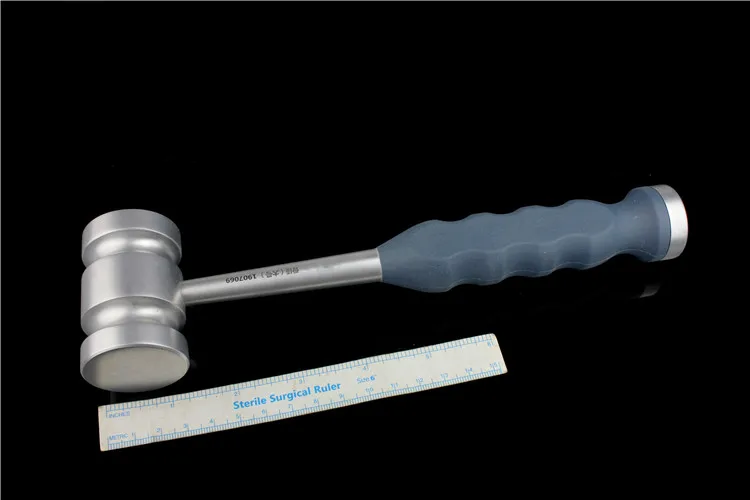 Orthopedic instrument medical bone hammer knee hip joint stainless steel hammer silicone handle anti slip hand  300 400 500 800g