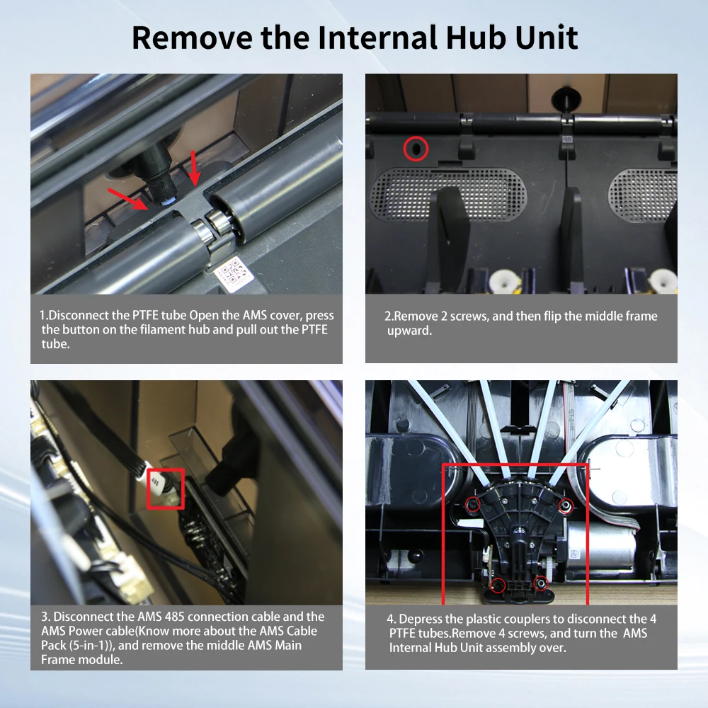 AMS1/AMS2 Pro Getriebe-Kit Stützwellen-Baugruppe für Bambu Lab AMS, gehärteter Stahl, magnetbetriebener interner Nabenantrieb, 3D-Drucker-Teile – Detail 8