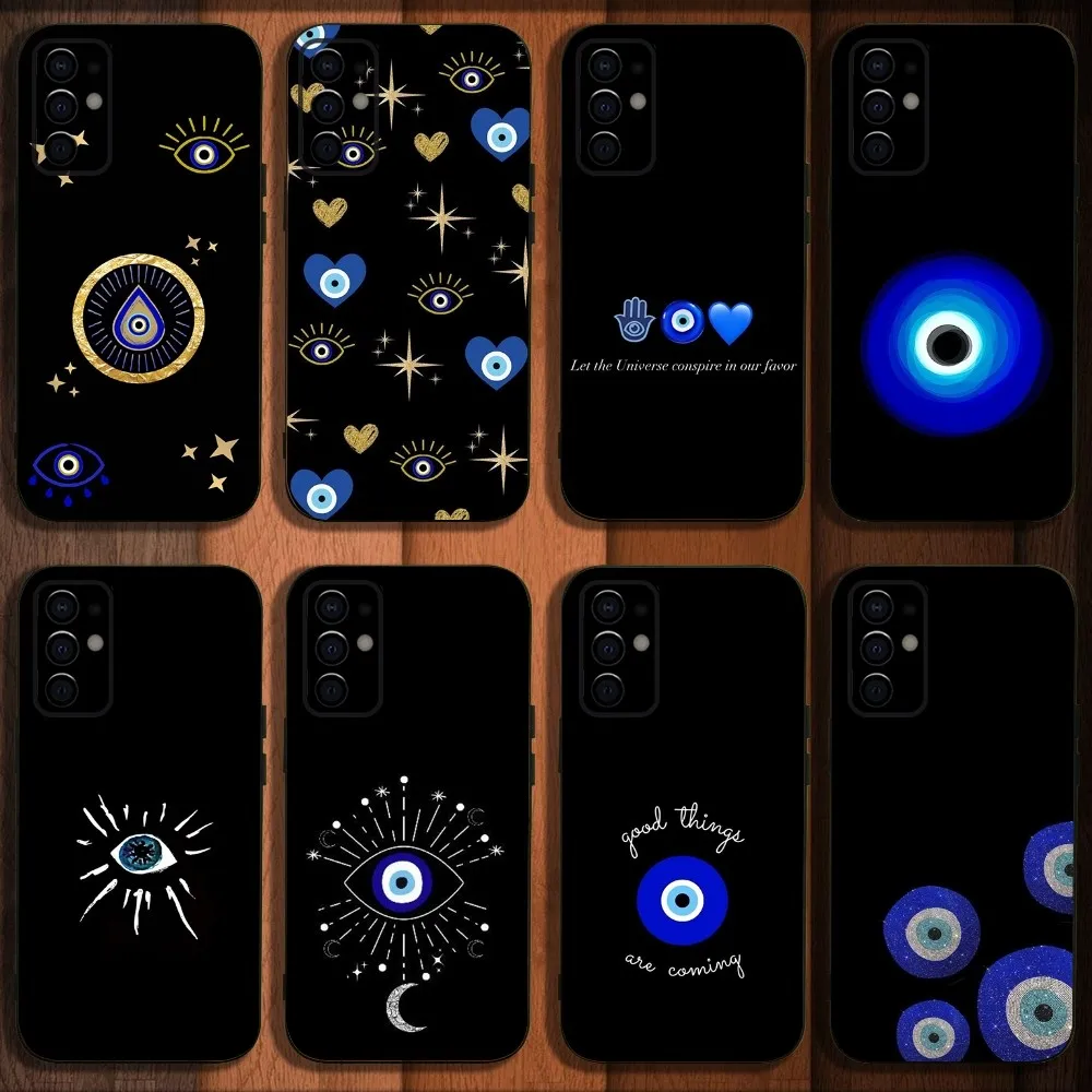 

Lucky Blue Evil Eye Phone Case For Samsung S24,S21,S22,S23,S30,Ultra,S20,Plus,Fe,Lite,Note,10,9,5G Black Soft Cover