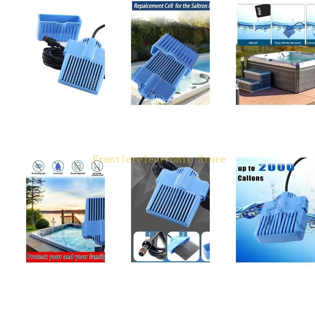 G8DB Hot Tub and Spa Salt Cell for Replacement or Conversion, Drop In Chlorine Generator Cell with Cable Route and Water Use