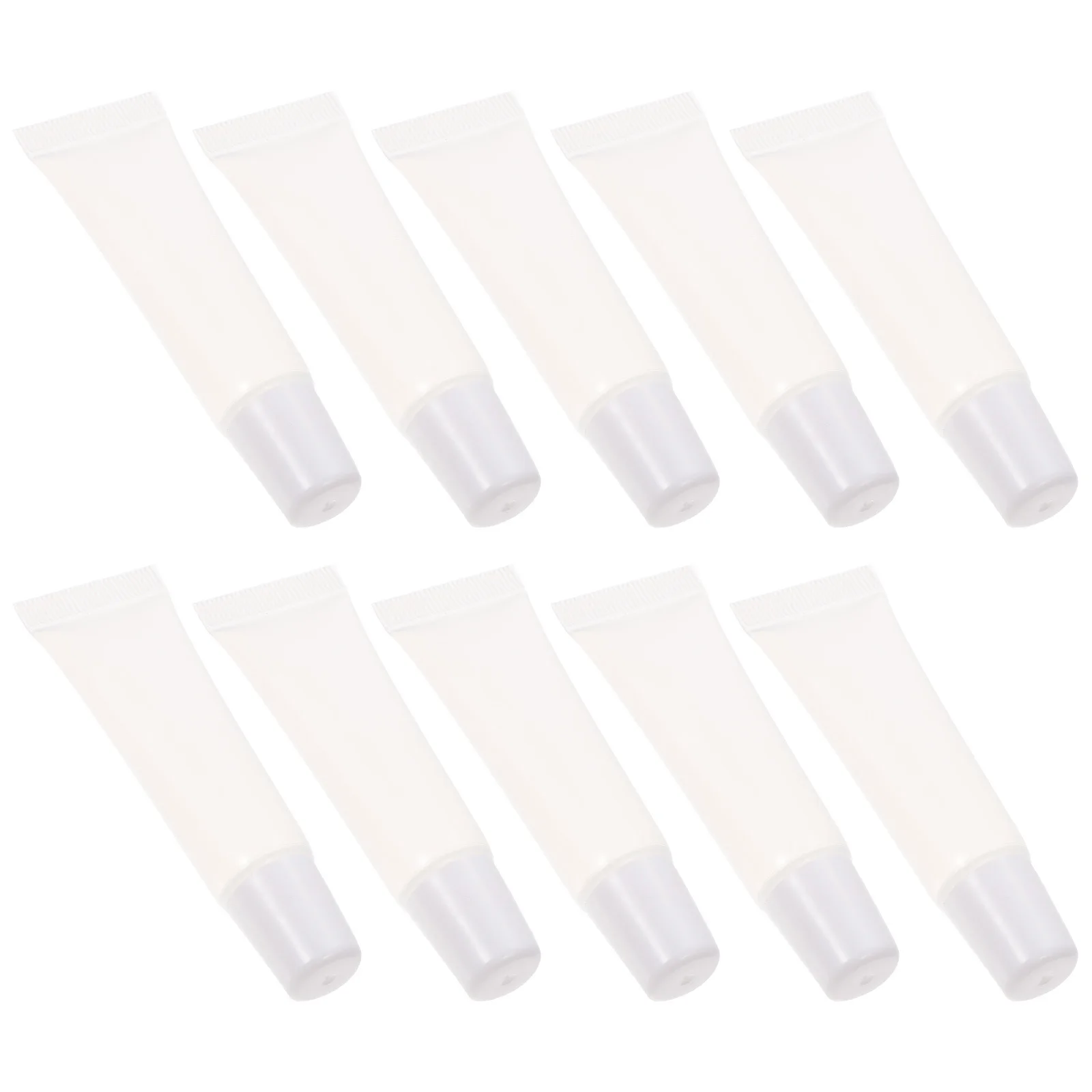 หลอดลิปกลอสเปล่าแบบพกพา 10 ชิ้น ทนทาน น้ำหนักเบา เหมาะสำหรับการเดินทาง ช้อปปิ้ง